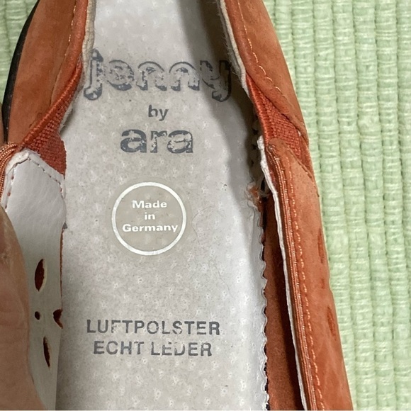 Jenny By Ara Womens Air Cushion Suede Burnt Orange Low Comfort Shoes Sz 7 - Picture 11 of 11